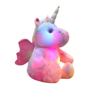 30cm Luminous Plush unicorn Toys Light Up LED Colorful Glowing Stuffed Animal Doll Kids Christmas Gift For Children Girls