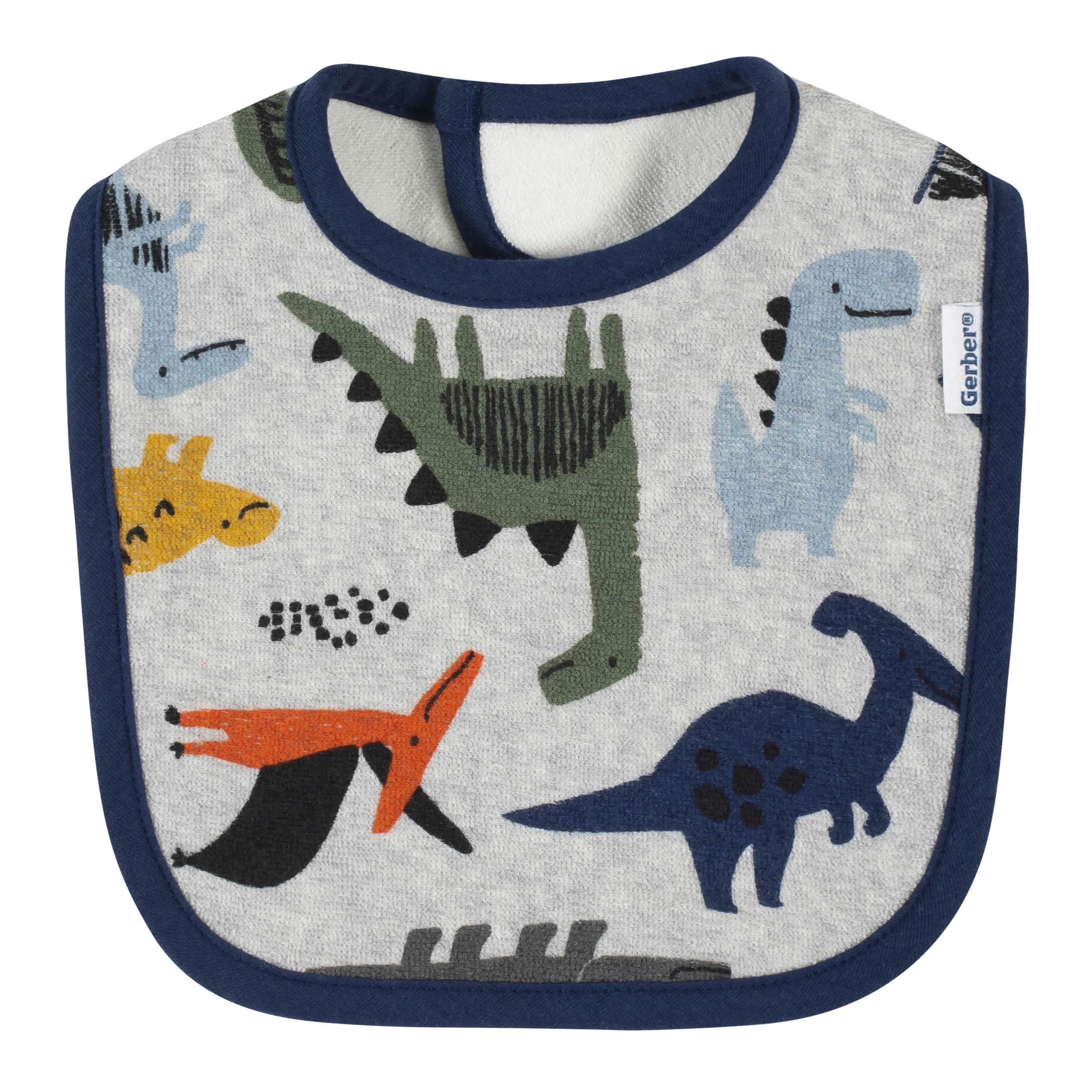 4-Pack Baby Boys Dino Bibs