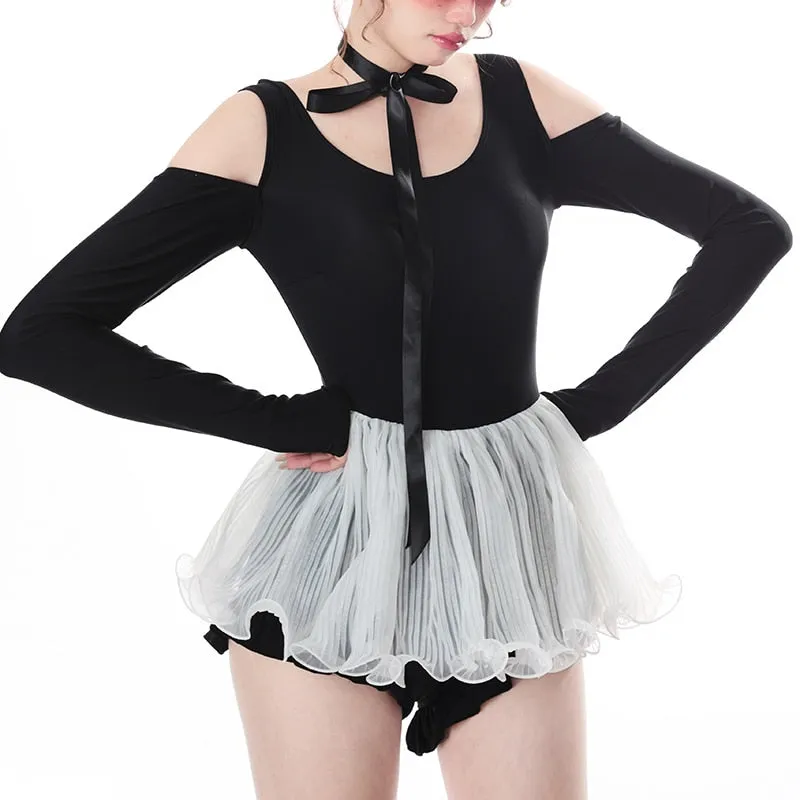 Babybat Splash Off-the-shoulders Dark Lolita Swimsuit