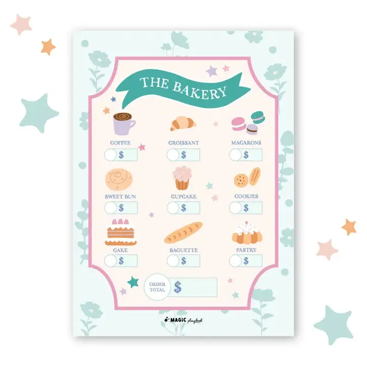 Bakery Pretend Play Notepad