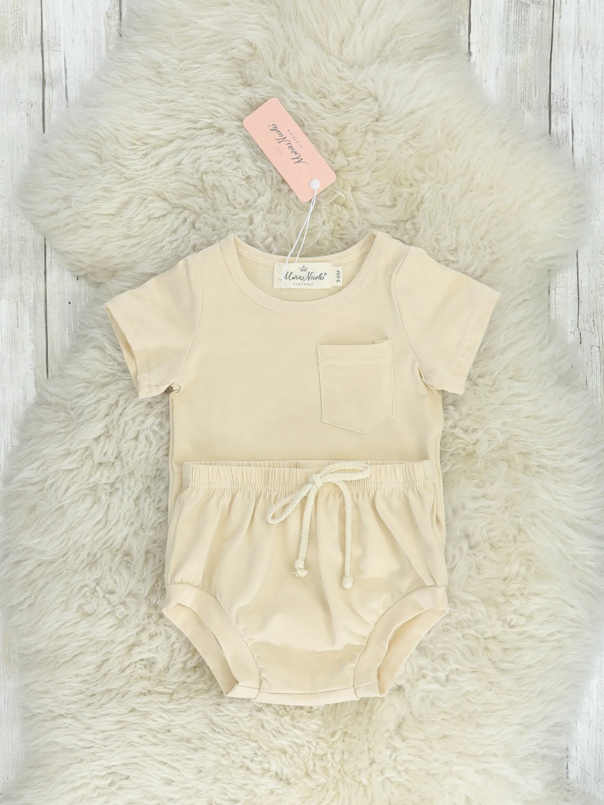 Beige Pocket Bloomers Outfit