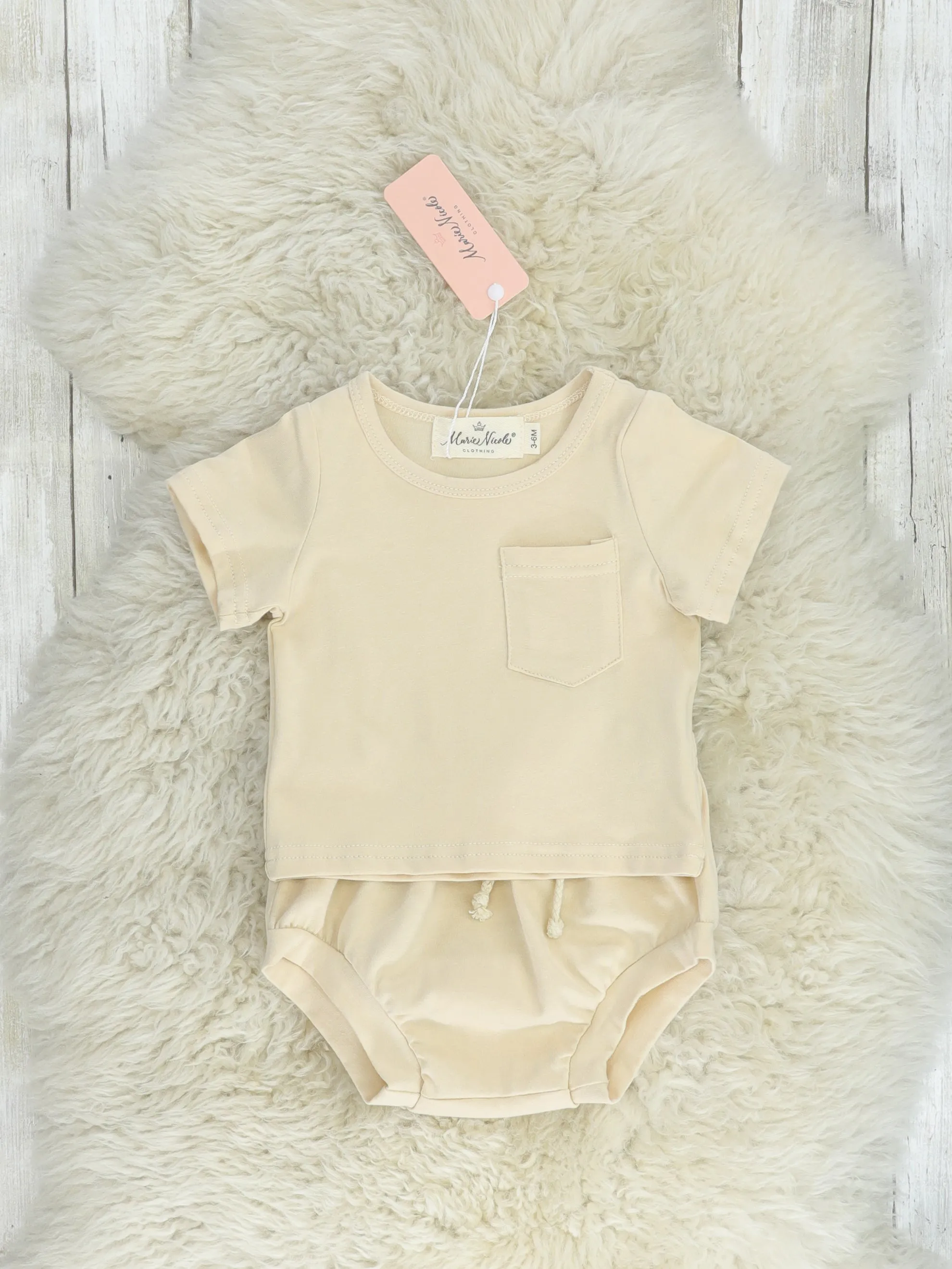 Beige Pocket Bloomers Outfit