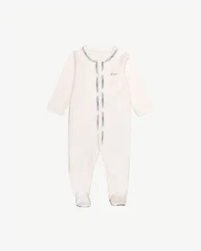 Boy Baby Footed Checker Romper