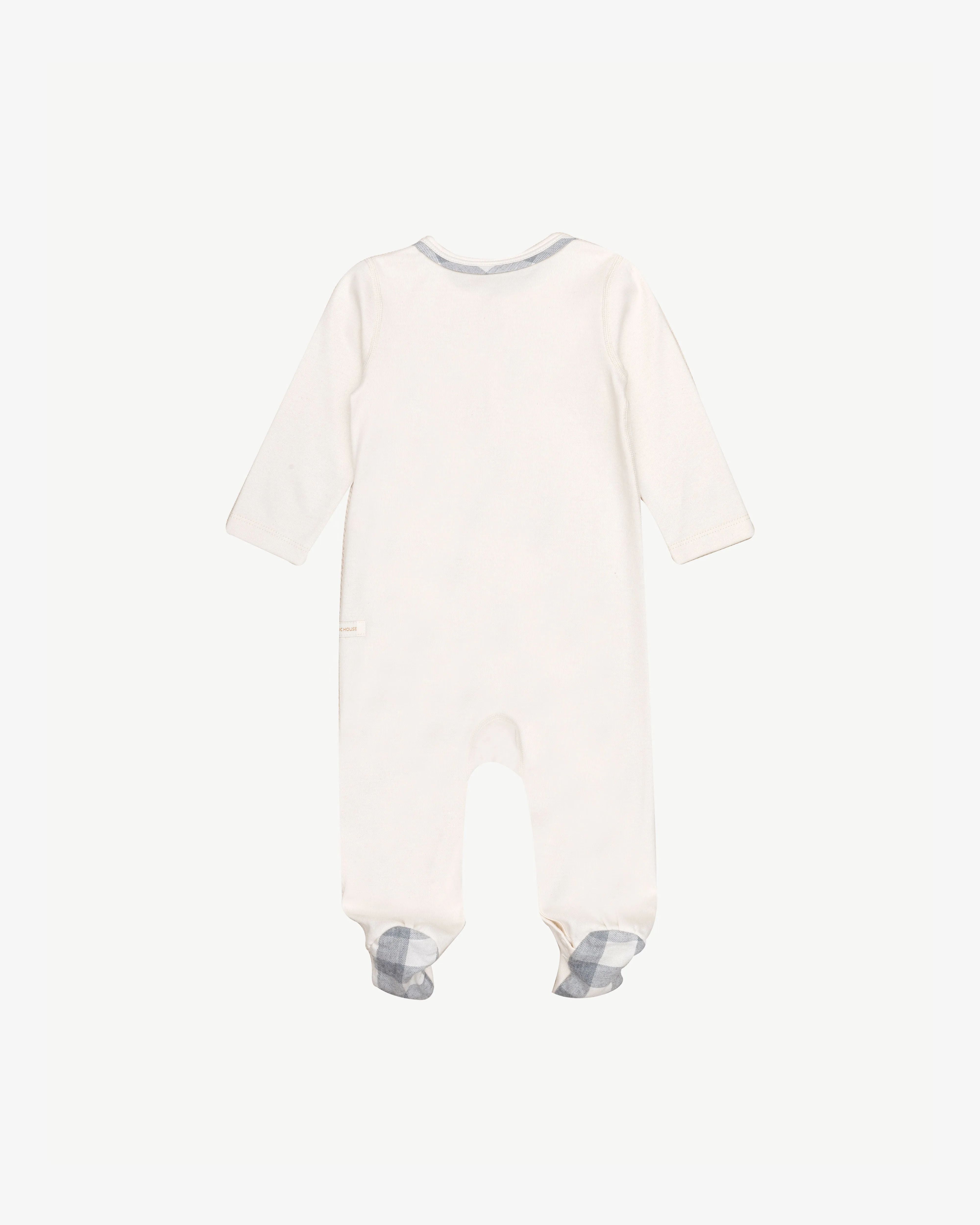 Boy Baby Footed Checker Romper