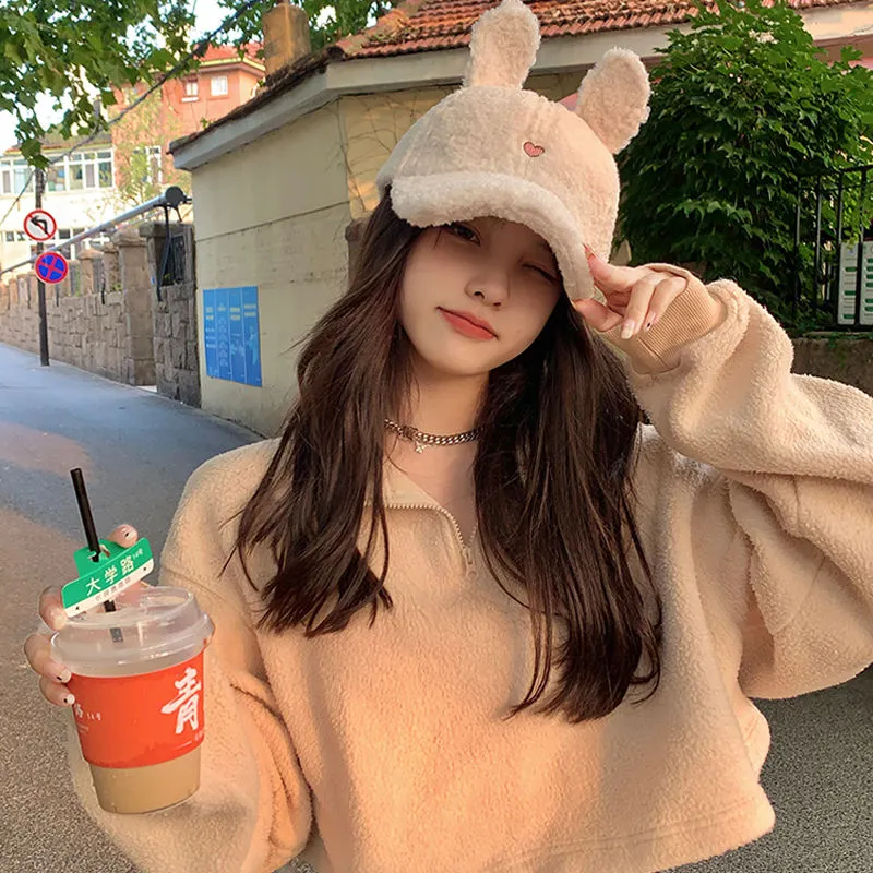 Bunny Rabbit Ear Fluffy Cap MK18988