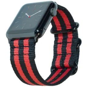 Carterjett Nylon Apple Watch Band in Red and Black