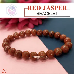 Certified Red Jasper 8mm Natural Stone Bracelet