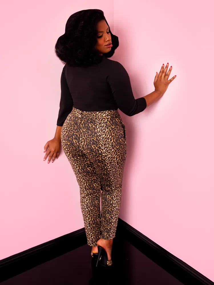 Cigarette Pants in Leopard Print - Vixen by Micheline Pitt