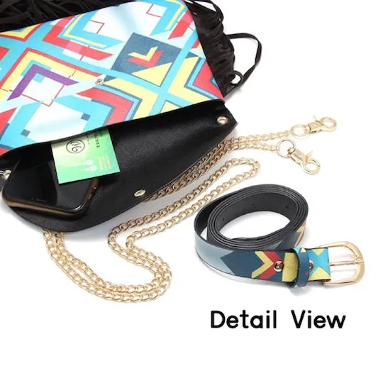 Cow Pattern Faux Leather Suede Fanny Pack Crossbody Belt Bag