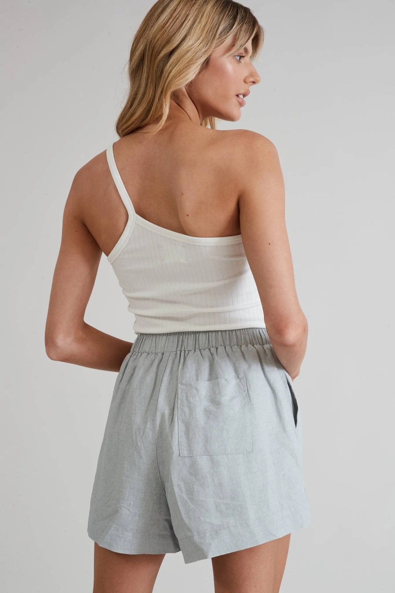 Daisy One-Shoulder Tank (White)