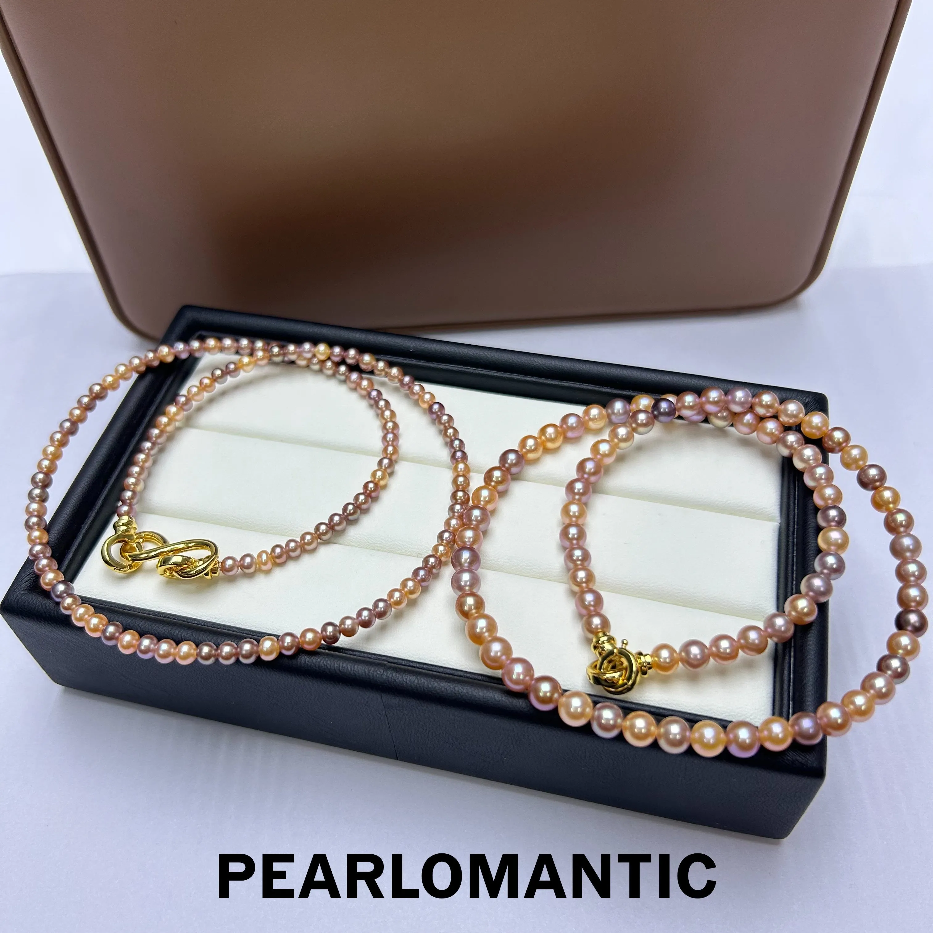 [Designer's Choice] Freshwater Pearl Natural Color 3-6mm All-purpose Clasp Double-Layer Necklace