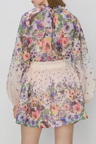 FANCY A SPRITZ FLORAL BLOUSE