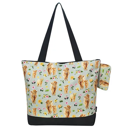 Floral Cow NGIL Canvas Tote Bag