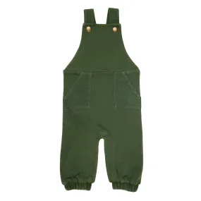 French Terry Overall Romper in Forest