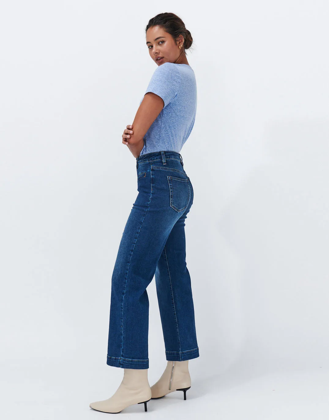 Freya Wide Leg Jeans - Fremont Wash