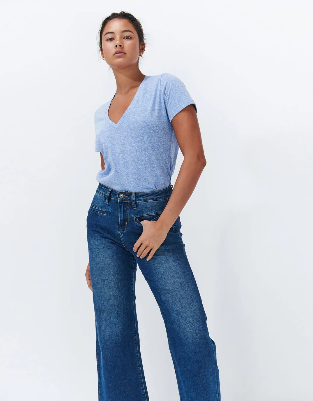 Freya Wide Leg Jeans - Fremont Wash