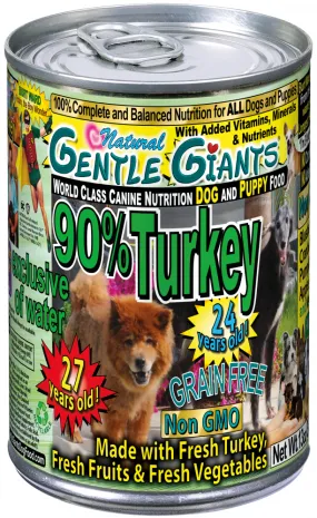 Gentle Giants Non-GMO Grain Free Turkey Dog & Puppy Can Food