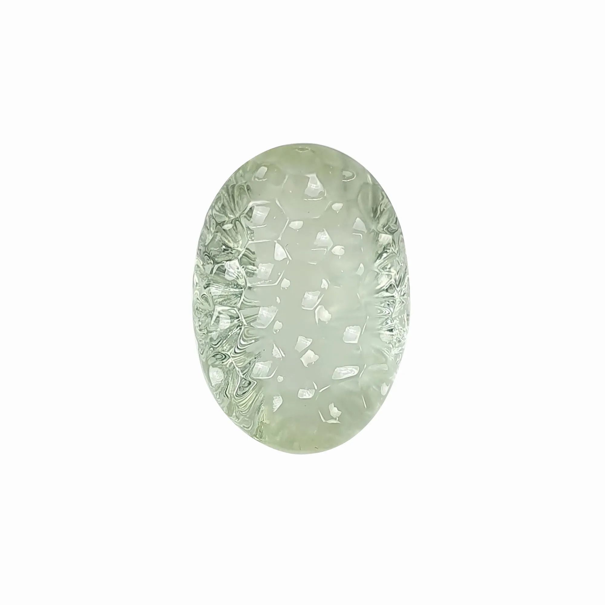 GREEN AQUAMARINE Gemstone Carving : 13.30cts Natural Untreated Aqua Hand Carved Oval Shape 19*13mm (With Video)