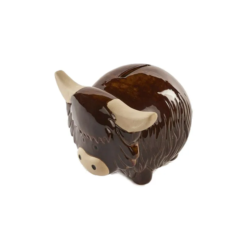 Highland Cow Money Bank