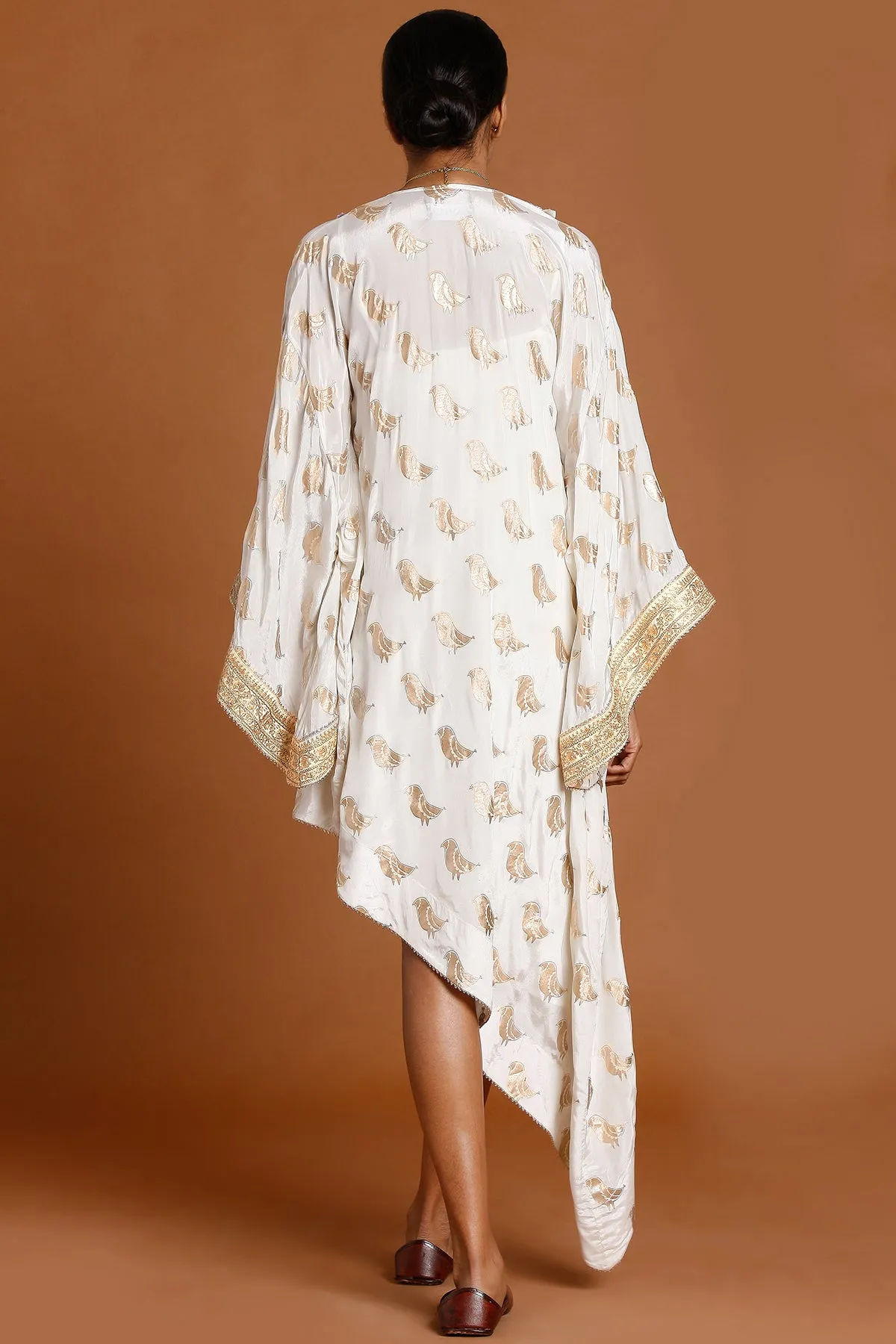 Ivory Crepe Kaftan