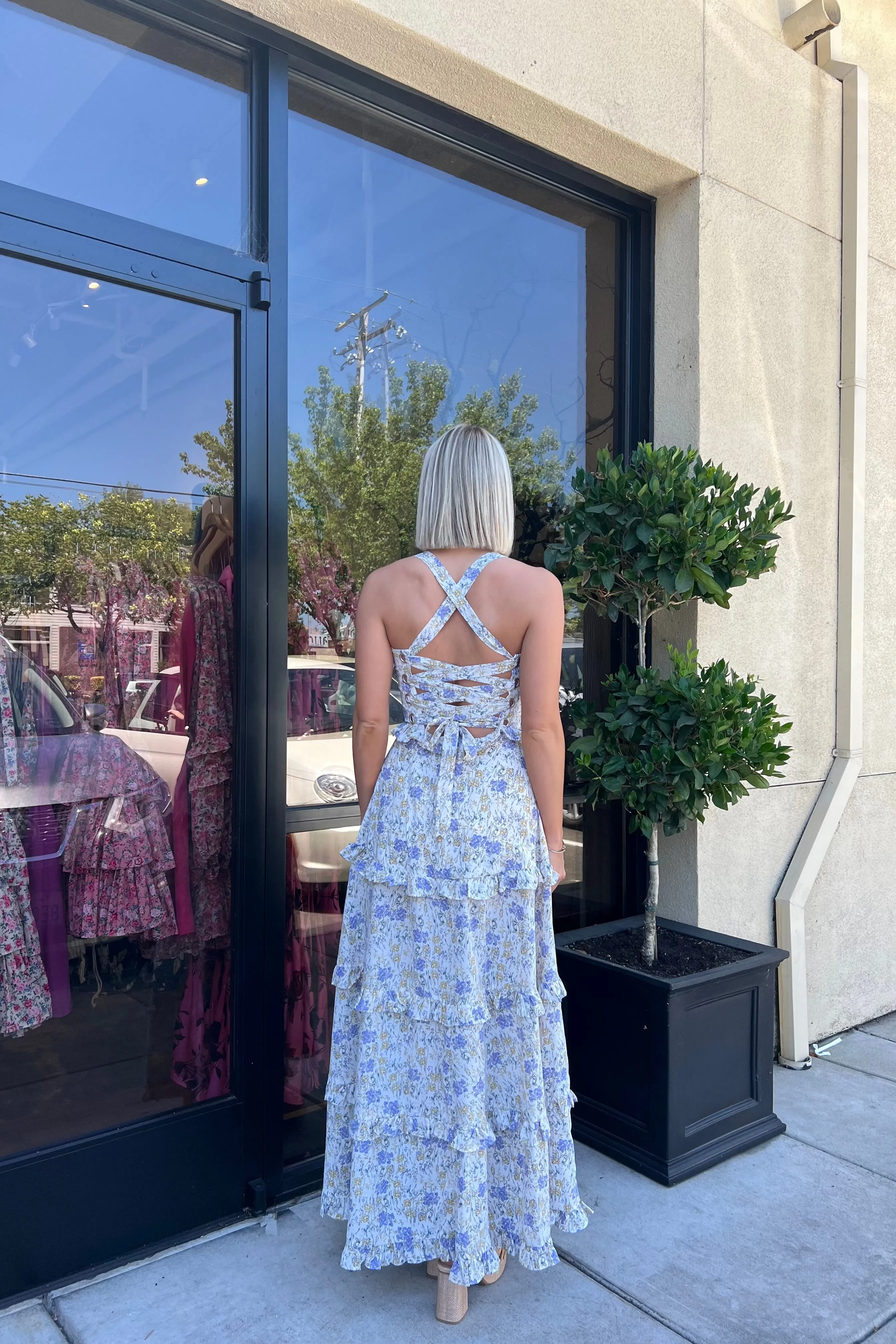 KEHLANI FLORAL TIERED DRESS