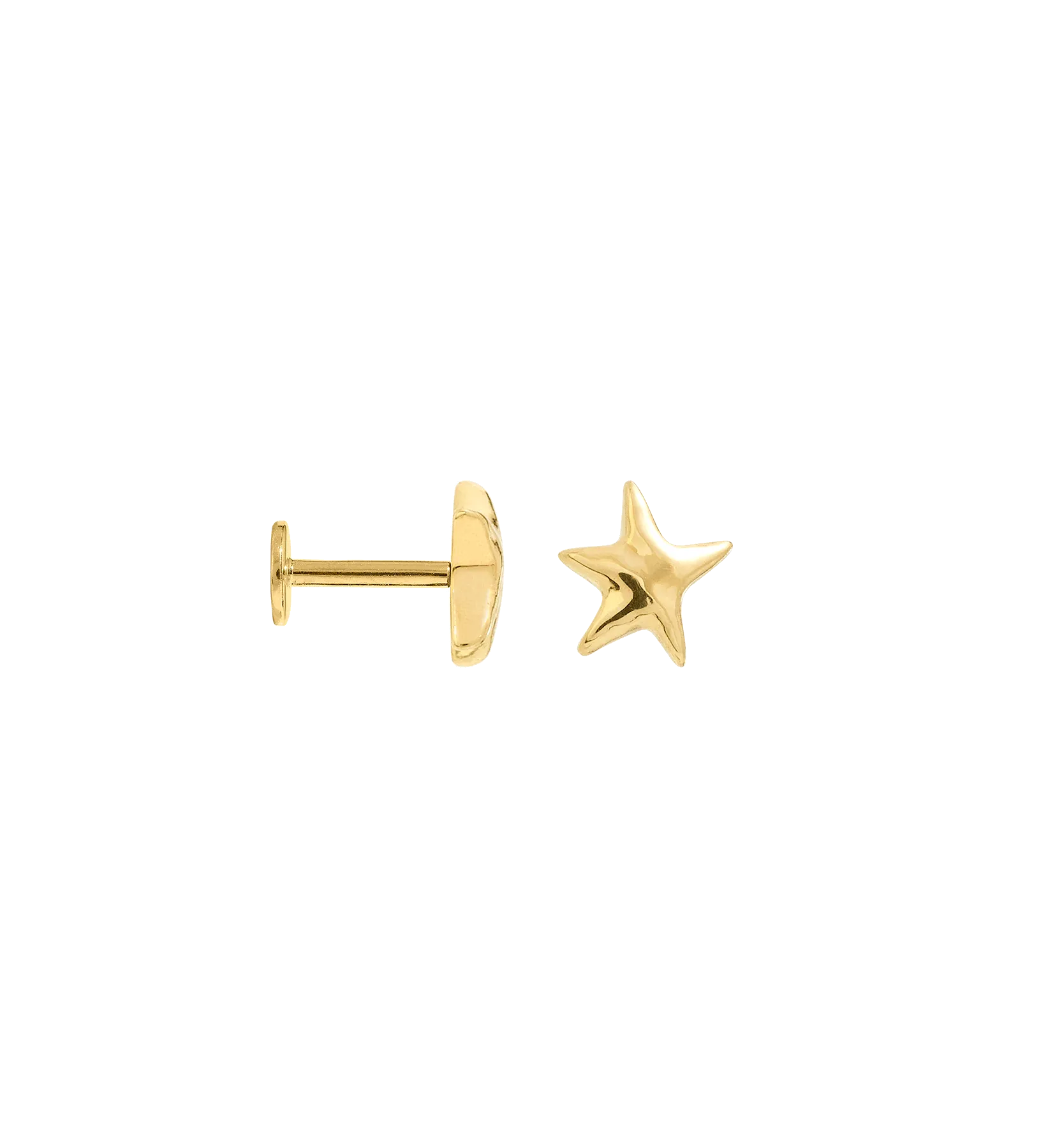 Mesmerising Star Piercing Front 14K