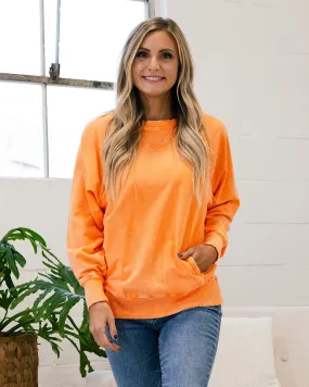 NEW! Girlfriend Crewneck Sweatshirt - Ash Light Orange