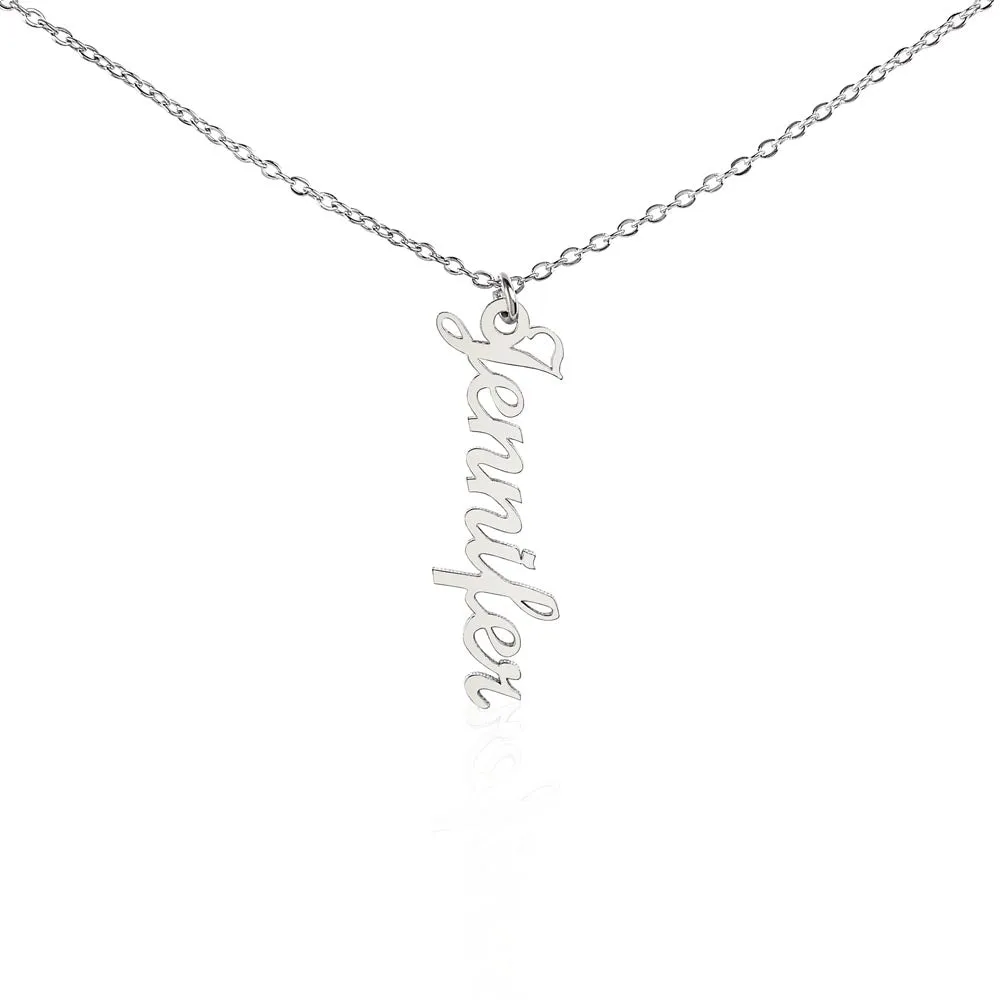 Personalized Name Necklace, Vertical