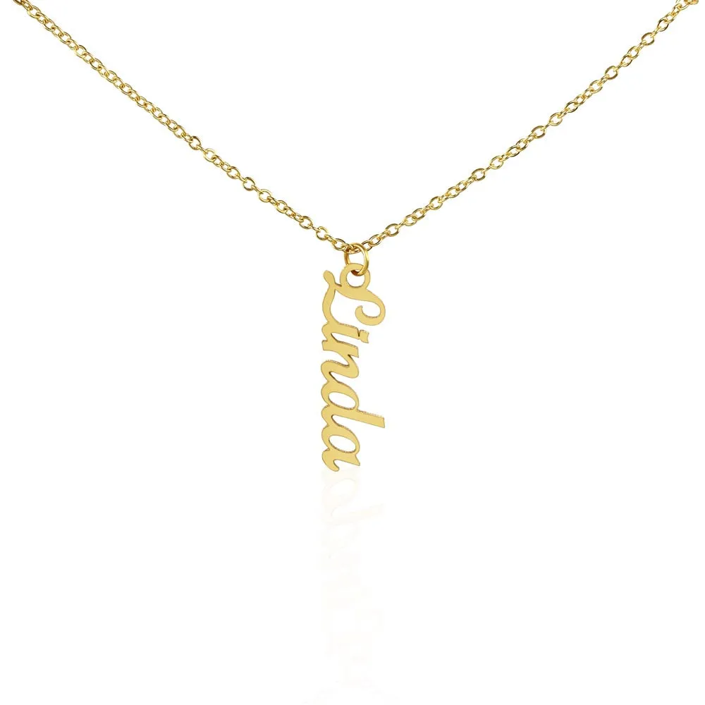 Personalized Name Necklace, Vertical