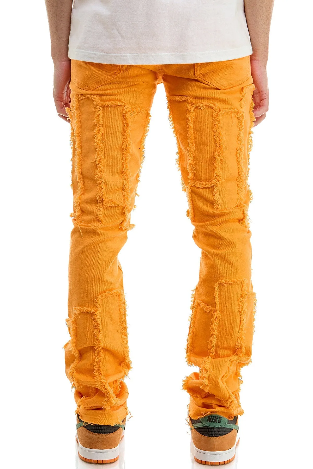 Pocket Skinny Stacked Pants in Yellow