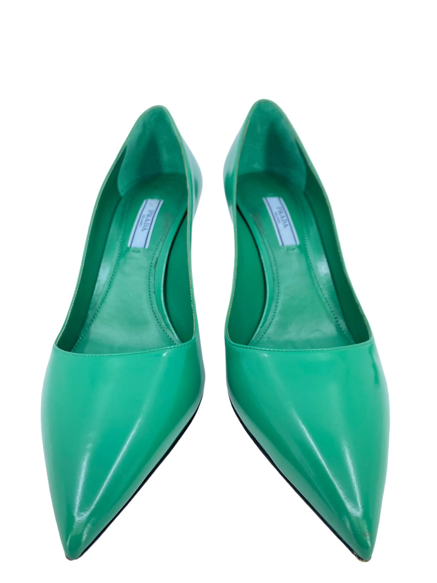 Prada Green Leather Pumps size 7.5