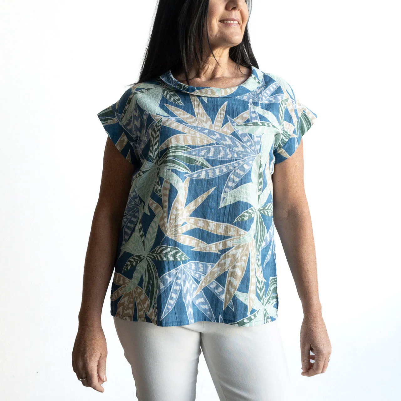 Soft Fold Neckline Top by Orientique Australia - Fitzroy - 22983