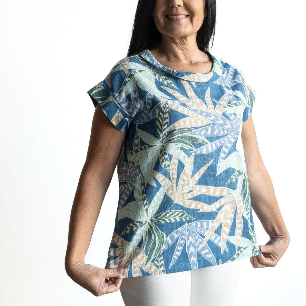 Soft Fold Neckline Top by Orientique Australia - Fitzroy - 22983